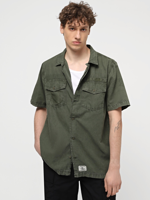 Рубашки Alpha Industries Washed Fatigue Shirt Jacket модель MJS54000CO_359 Фото