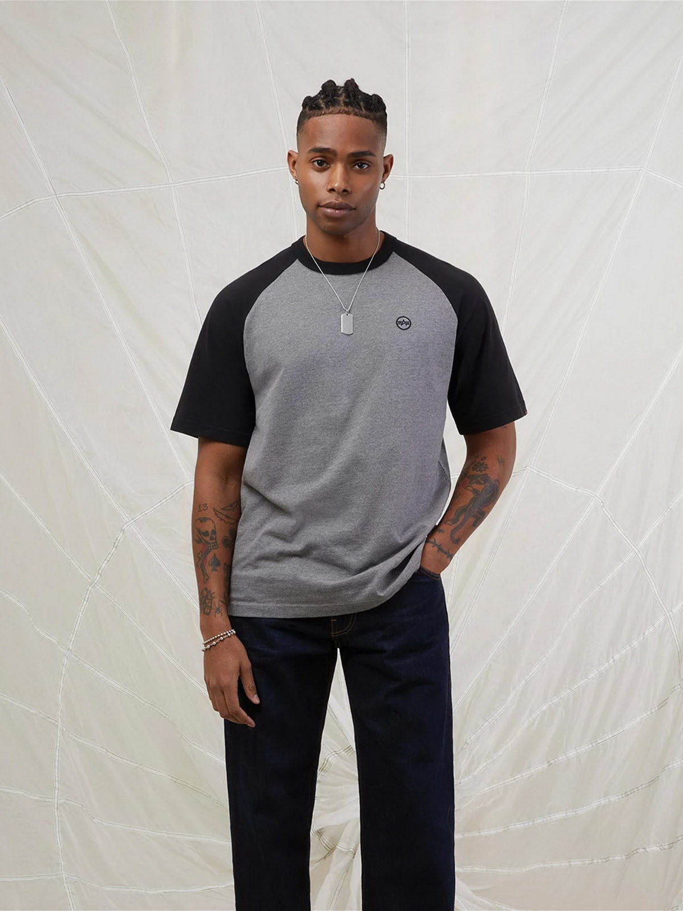 Футболка Alpha Industries Essential Raglan Tee модель MTE53000C1_063 Фото