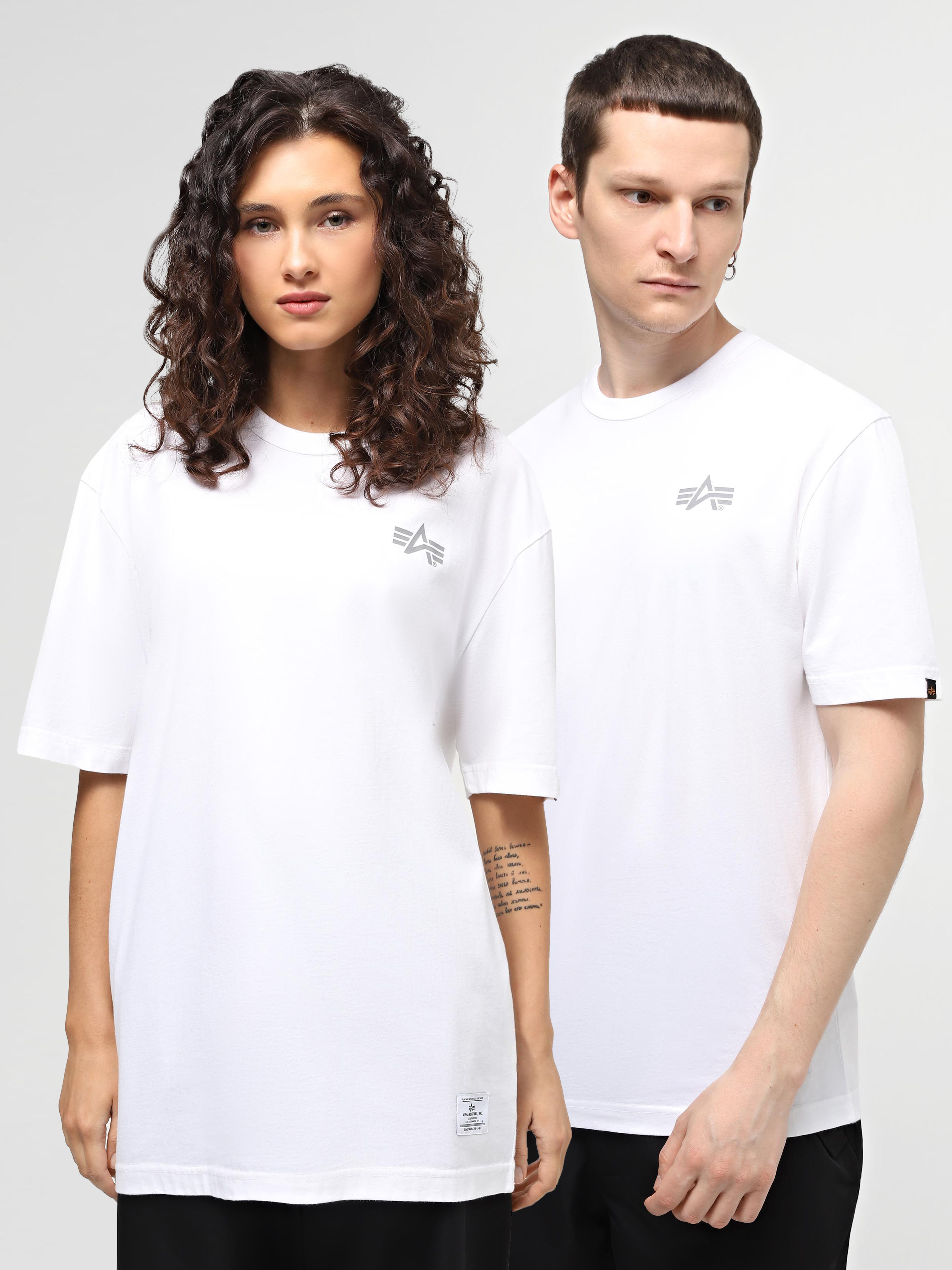 Бавовняна Жіноча Футболка Alpha Industries Alpha Stencil Tee (ALD337) колір білий Alpha Industries - купити в Україні