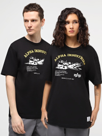 Чорний - Футболка Alpha Industries Alpha Plane Tee