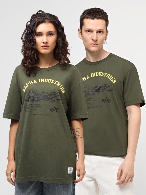 Футболка Alpha Industries Alpha Plane Tee модель UTA54006PK_303 Фото