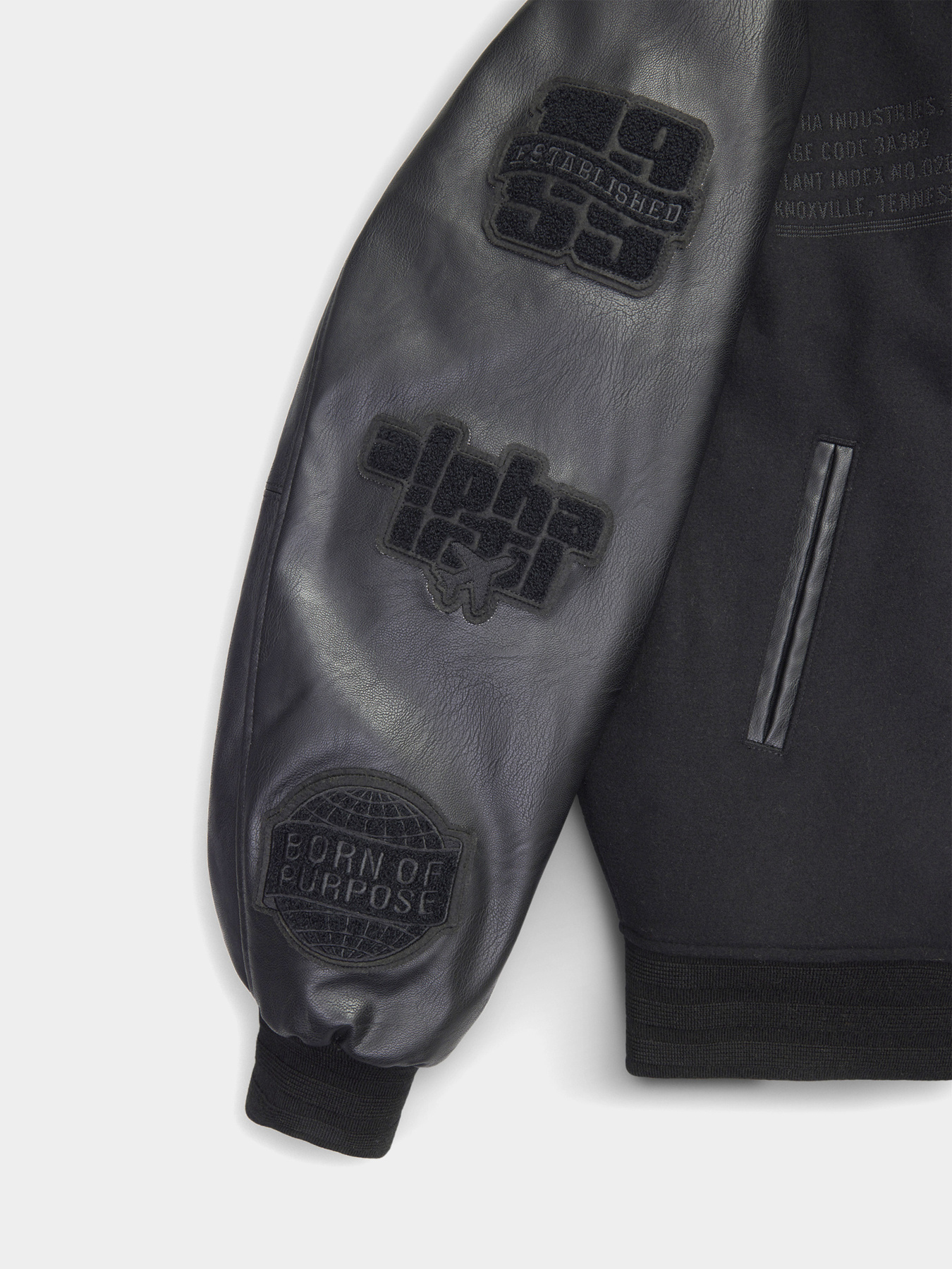 Бомбер Alpha Industries Faux Leather Ma-1 Varsity модель MJL54500C1_001 Фото