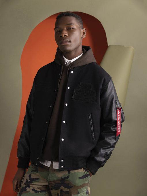 Куртки и дубленки Alpha Industries Faux Leather Ma-1 Varsity модель MJL54500C1_001 Фото