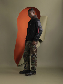 Бомбер Alpha Industries Faux Leather Ma-1 Varsity модель MJL54500C1_001 Фото