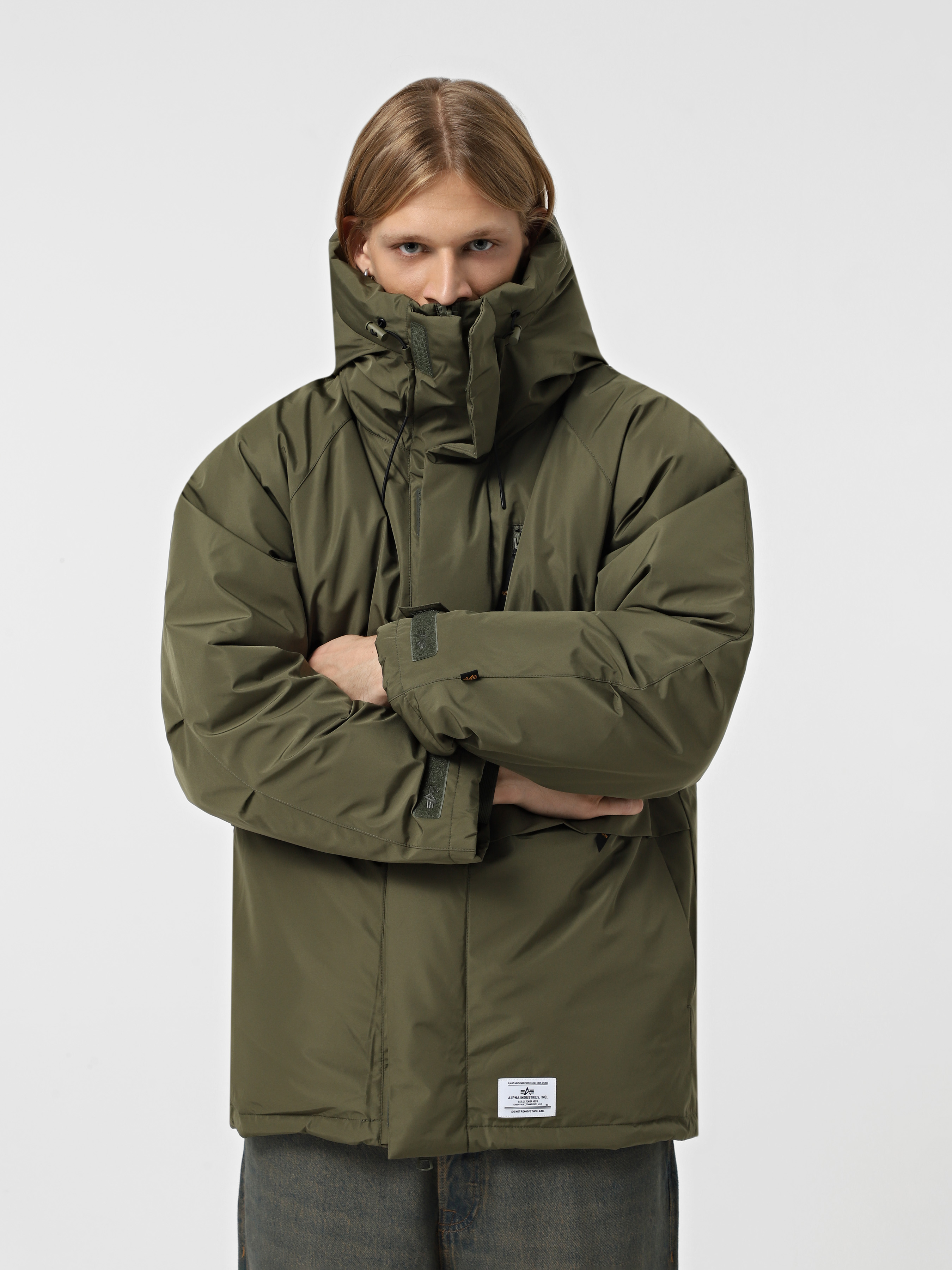 Чоловіча Зимова куртка Alpha Industries Raglan (ALD410) колір зелений, матеріал поліестер