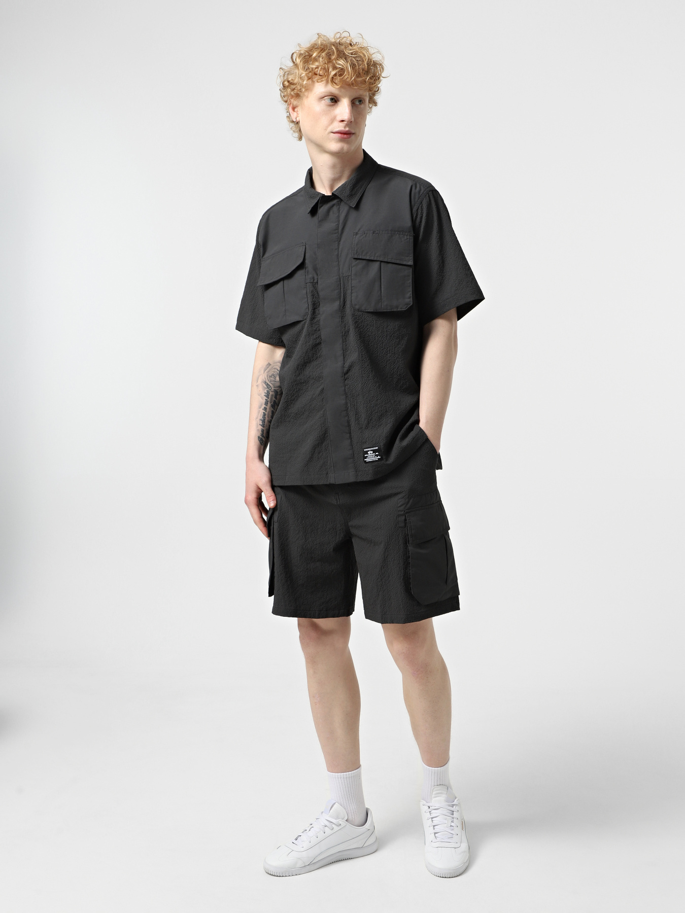 Шорты Alpha Industries Seersucker модель MBS55000C1_077 Фото