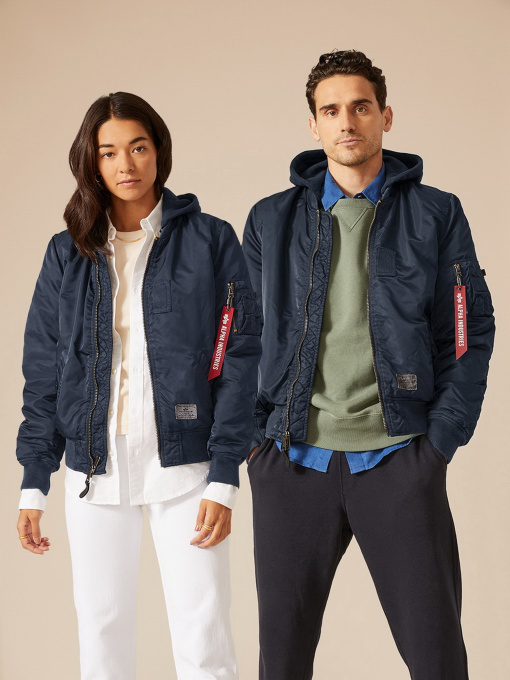 Бомбер Alpha Industries MA-1 HOODED BATTLEWASH модель UJM51502C1_410 Фото