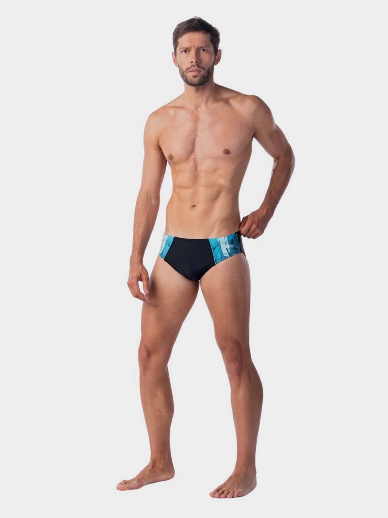 Плавки Aquawave модель DANILO-BLACK/SEA PRINT Фото