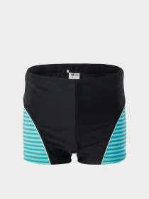 Плавки Aquawave модель IDARO JR-BLACK/TURQUISE STRIPE Фото
