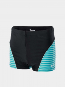 Плавки Aquawave модель IDARO JR-BLACK/TURQUISE STRIPE Фото