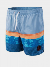 Шорты для плавания Aquawave модель PALAWAN-BLUE/ORANGE/PALM PRINT Фото