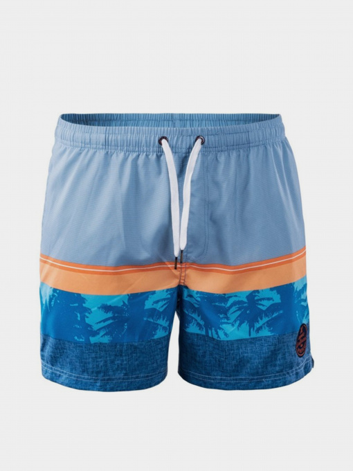 Шорты для плавания Aquawave модель PALAWAN-BLUE/ORANGE/PALM PRINT Фото