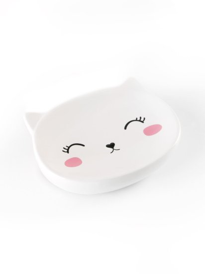 MBM MY HOME ­Мильниця біла Cute Cat модель BA-20 WHITE — фото - INTERTOP