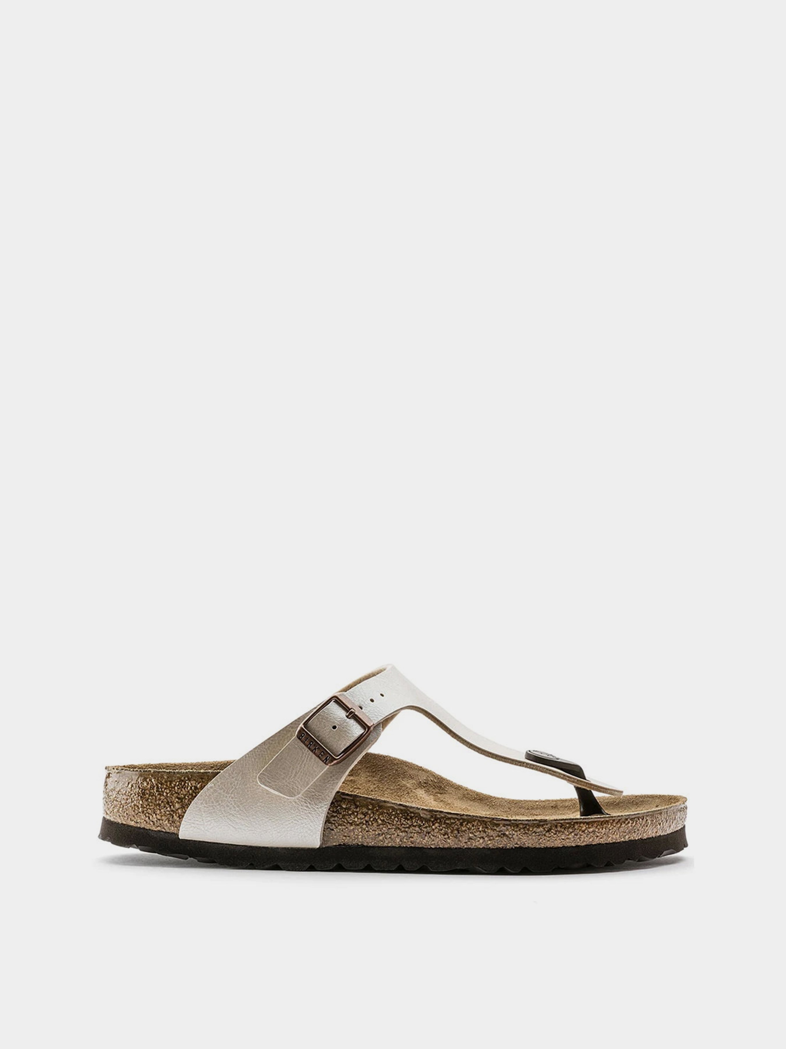 Жіночі В'єтнамки Birkenstock  (BJ92) колір кремовий, матеріал штучна шкіра