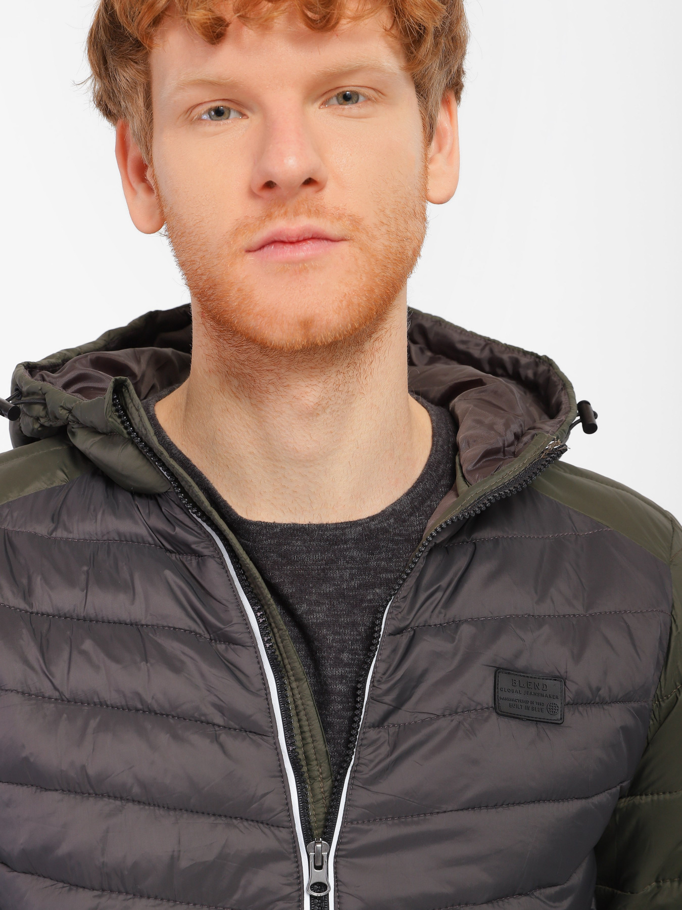 Демісезонна куртка Blend модель 20707206_хакі з т.сірим Фото