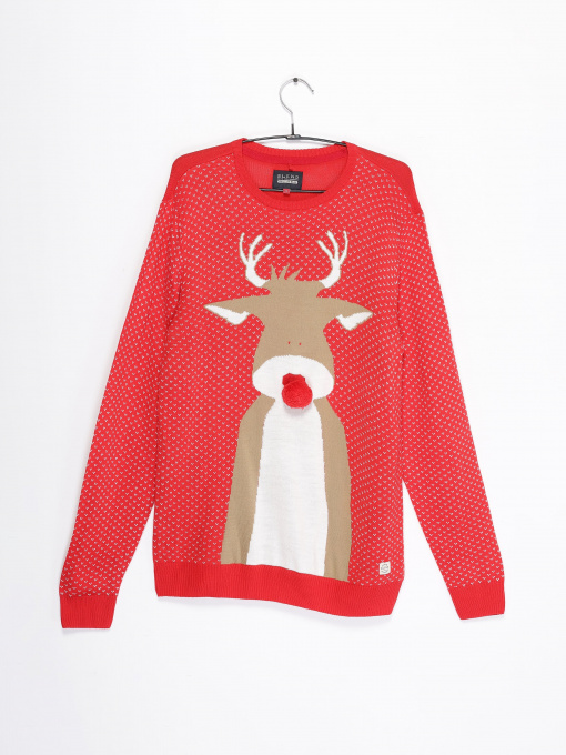 Джемпер Blend модель 20707406_червоний комб. Фото