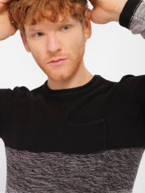 Джемпер Blend модель 20708561_чорний комб. Фото