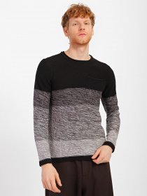 Джемпер Blend модель 20708561_чорний комб. Фото