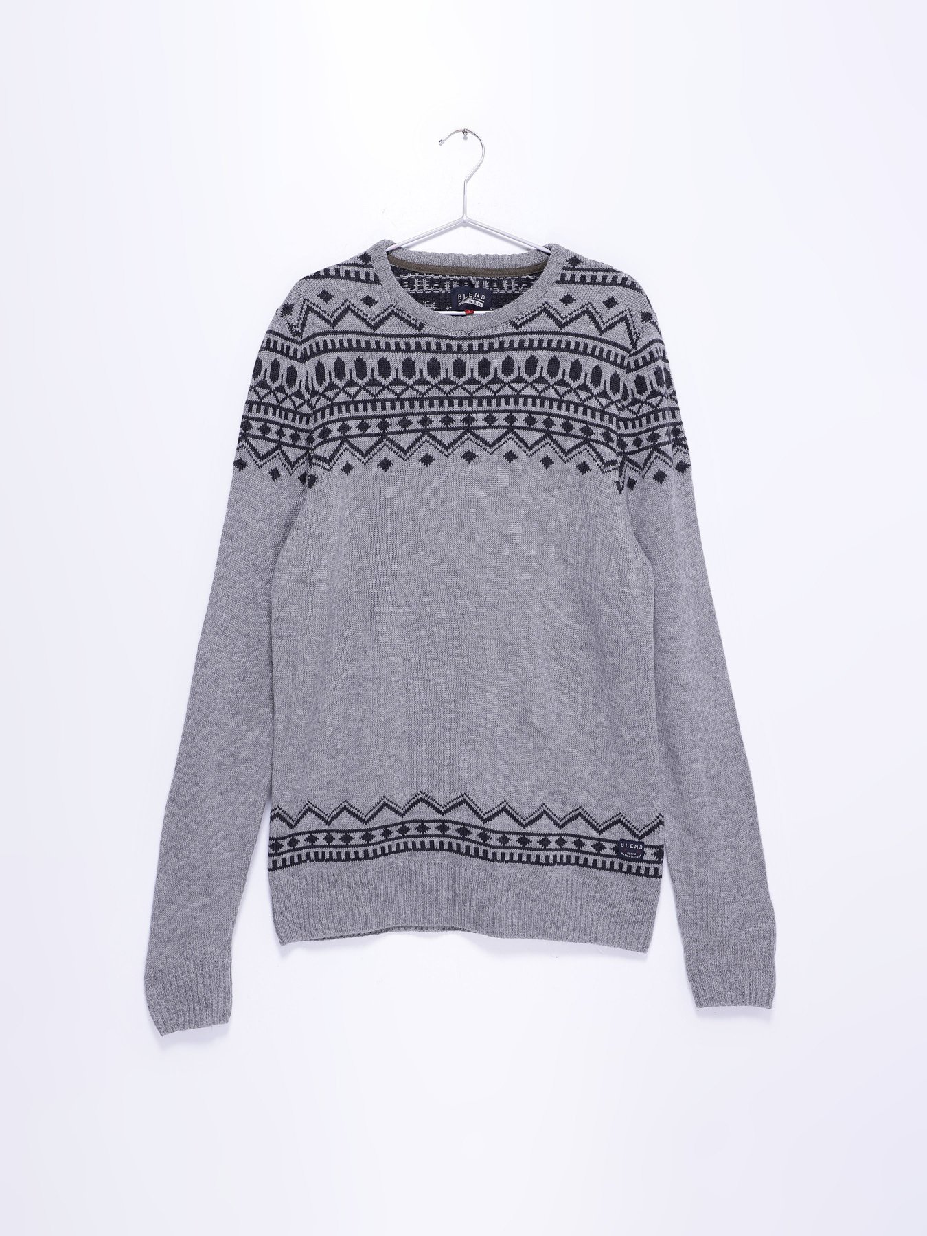Джемпер Blend модель 20708564_сірий комб. Фото