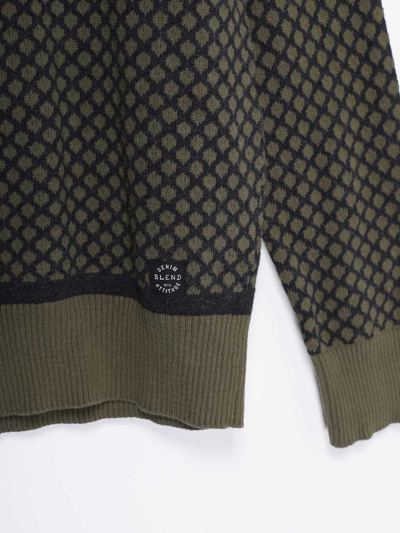 Джемпер Blend модель 20708566_т.зелений комб. Фото