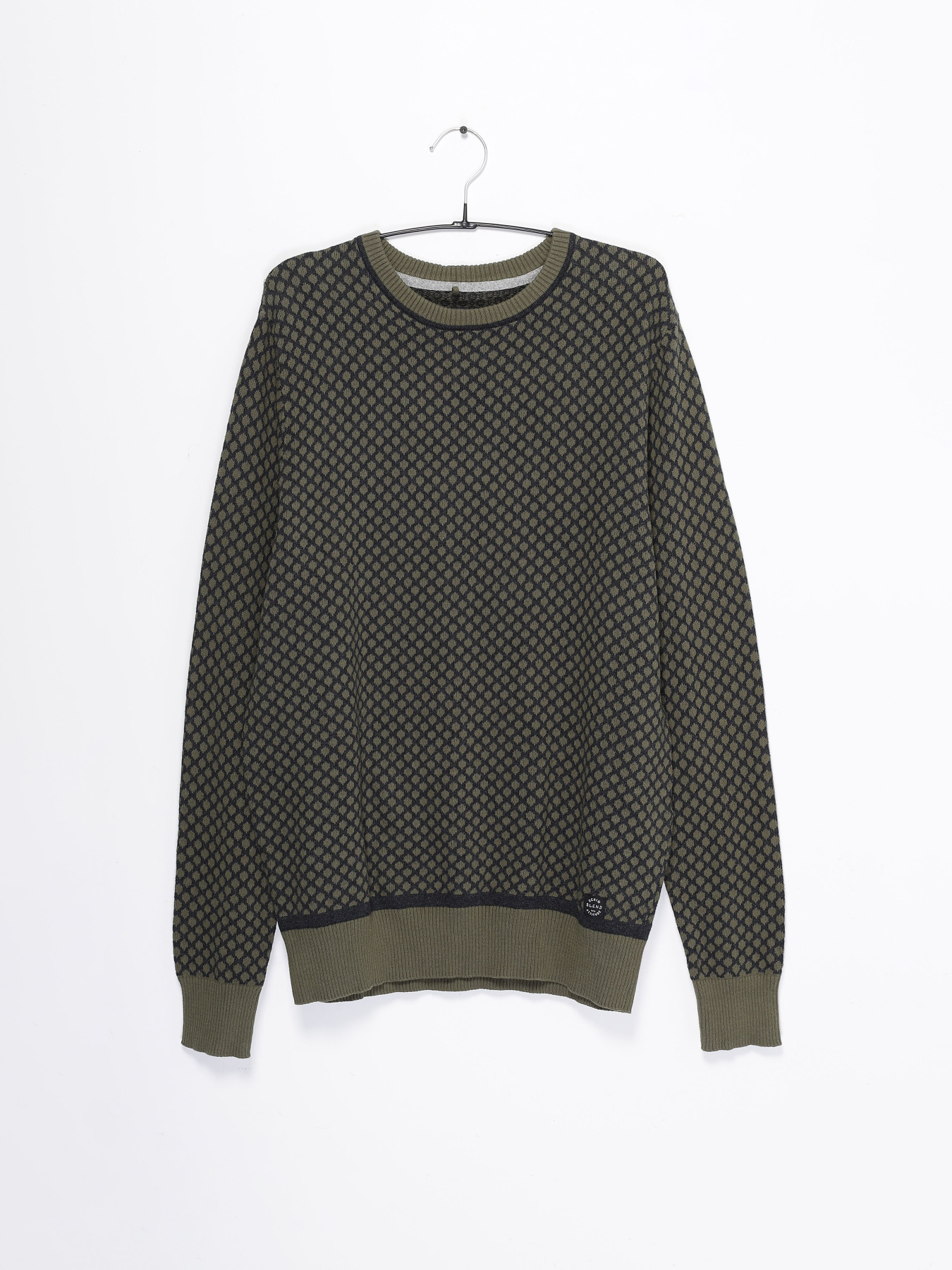 Джемпер Blend модель 20708566_т.зелений комб. Фото