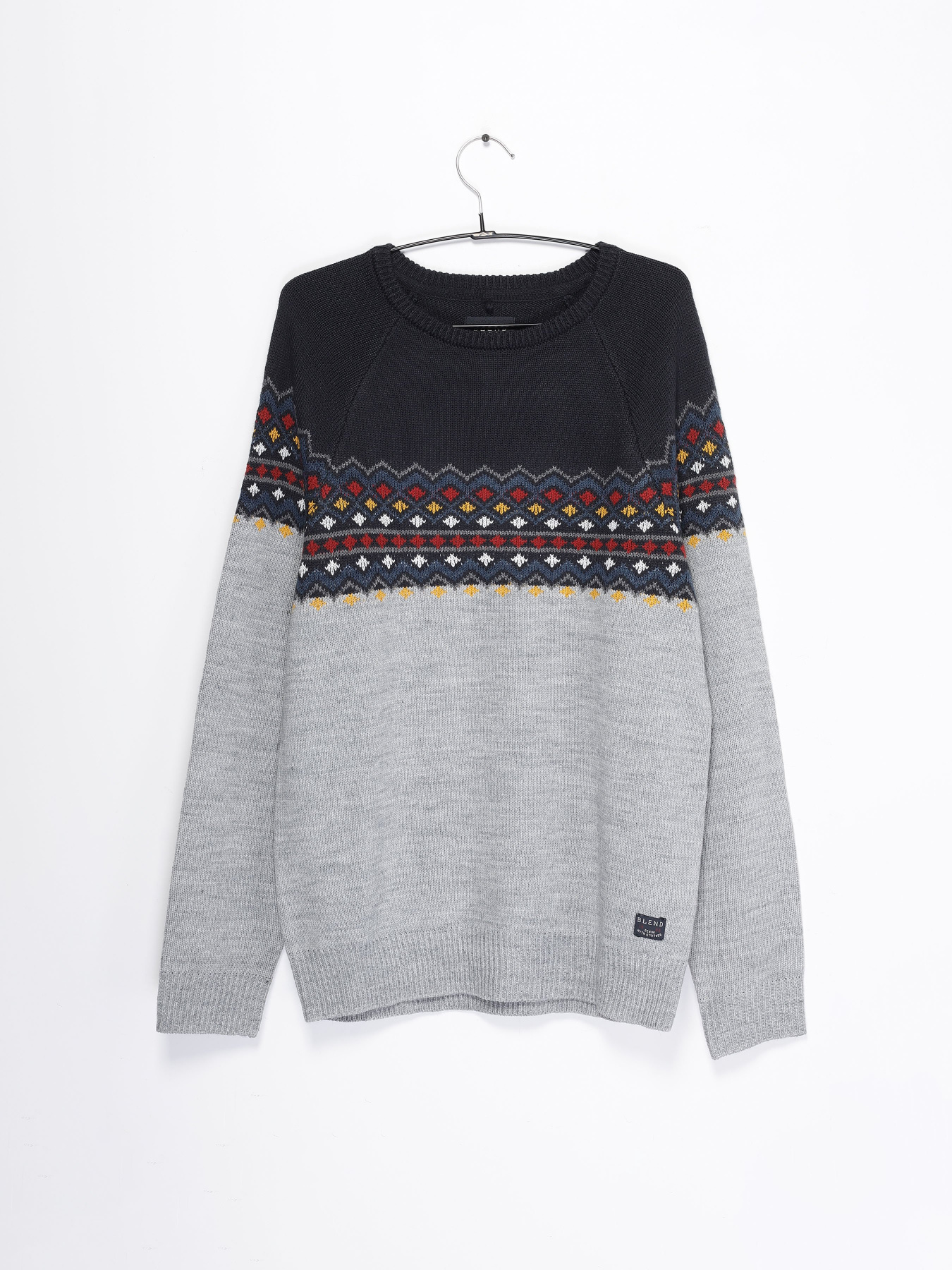 Джемпер Blend модель 20709070_сірий комб. Фото