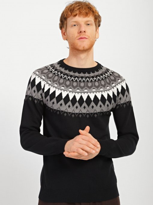 Джемпер Blend модель 20709278_чорний комб. Фото