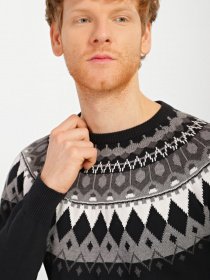 Джемпер Blend модель 20709278_чорний комб. Фото