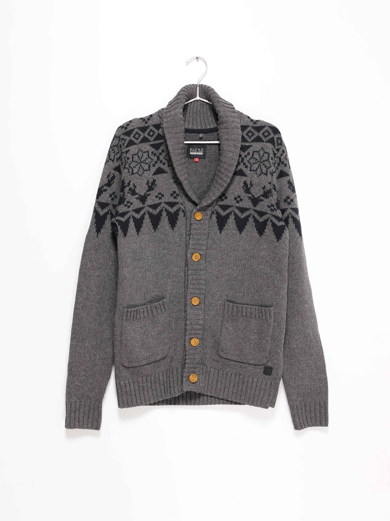 Кардиган Blend модель 20709500_т.сірий з т.синім Фото