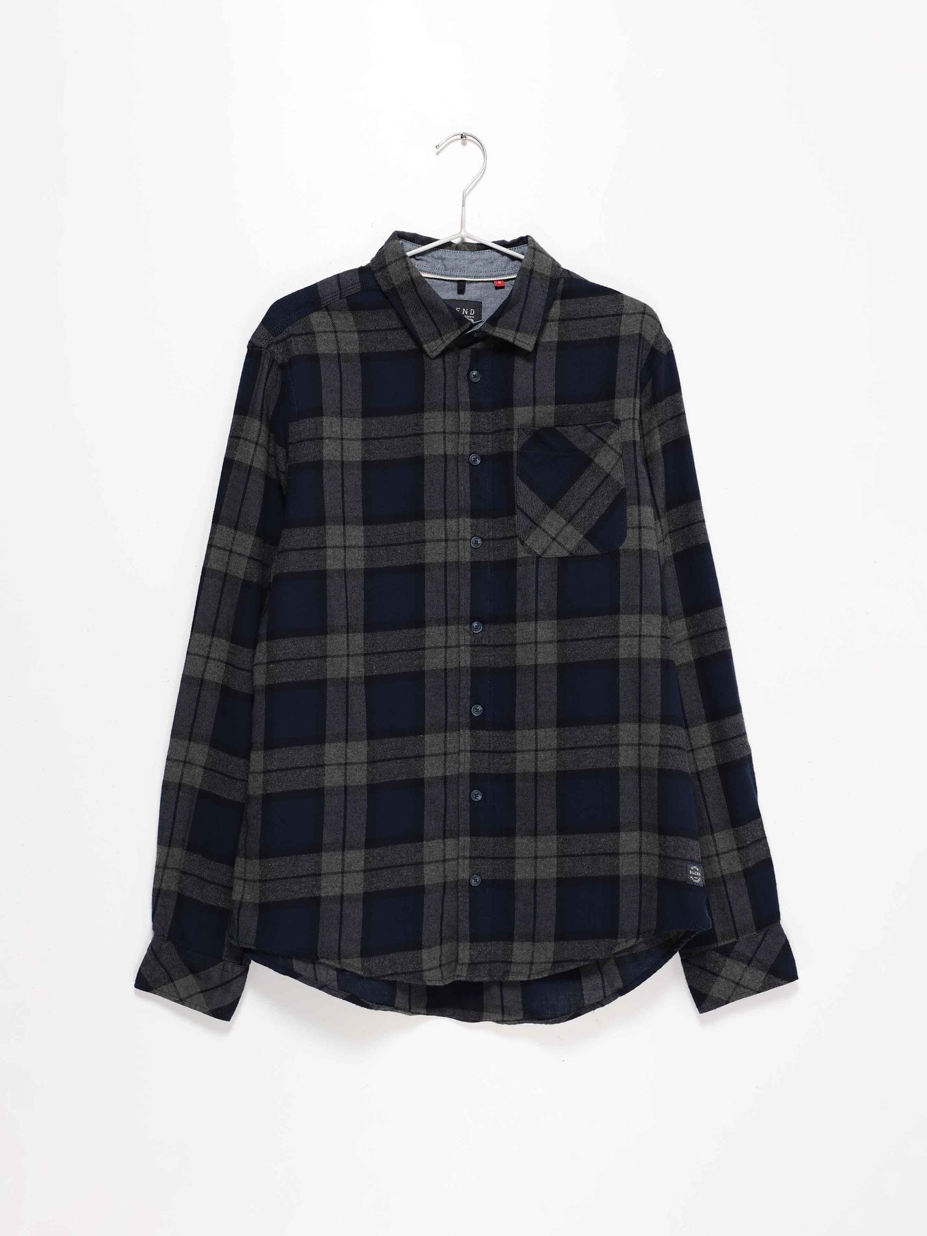 Сорочка повсякденна Blend модель 20709520_сірий комб. Фото