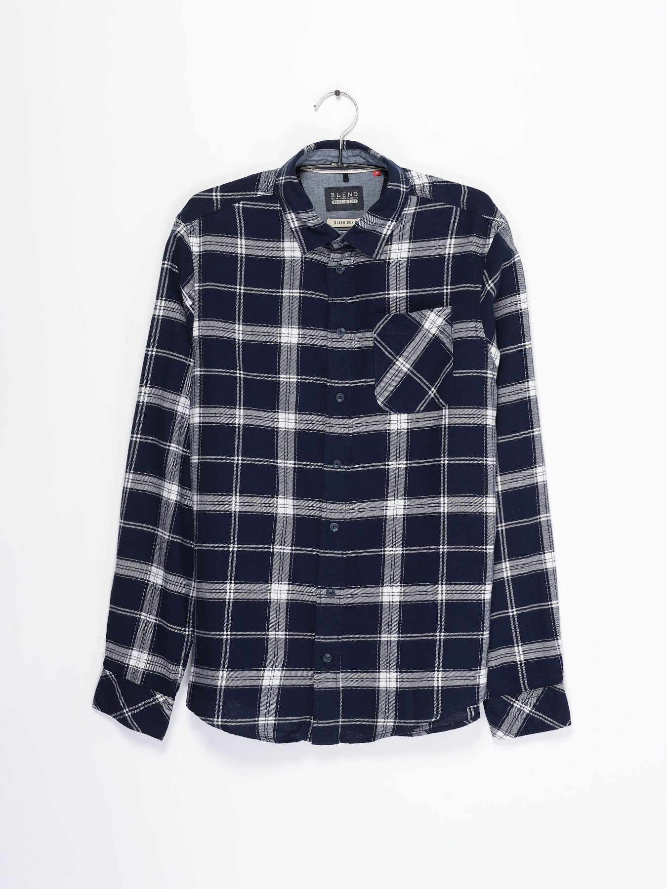 Рубашка повседневная Blend модель 20709520_т.синій комб. Рубашка повседневная Blend модель 20709520_т.синій комб. Фото