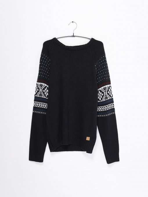 Джемпер Blend модель 20710301_чорний комб. Фото