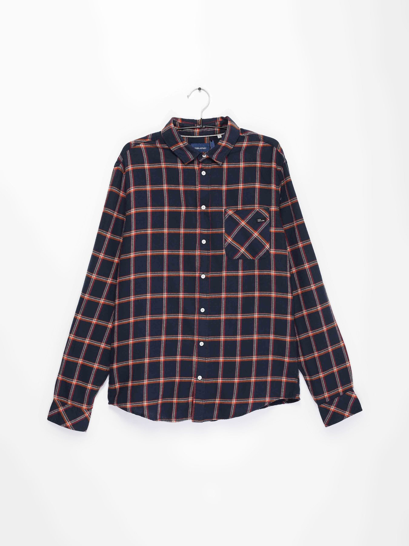 Сорочка повсякденна Blend модель 20710784_т.синій комб. Фото