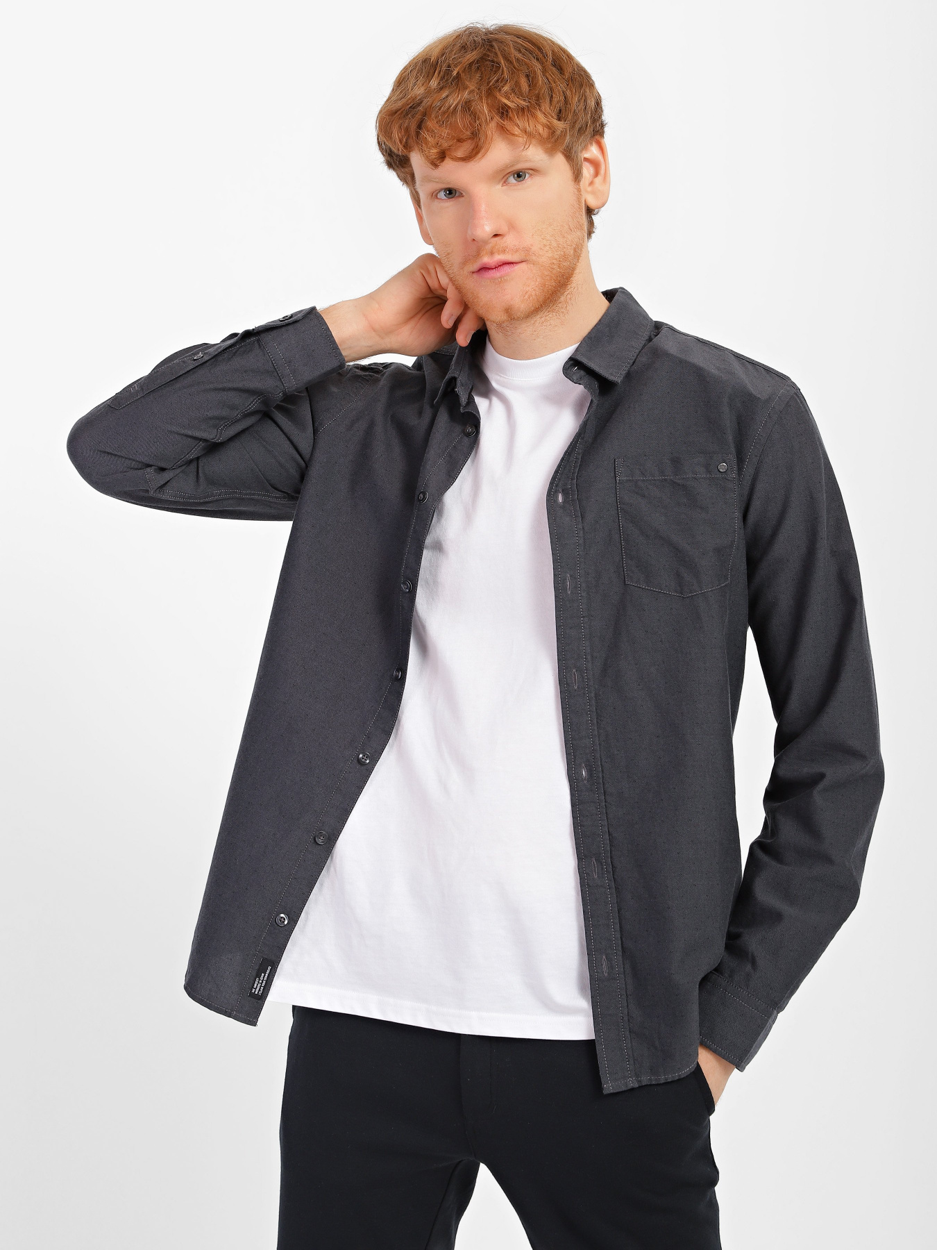 Сорочка повсякденна Blend модель 20711477_т.сірий Фото