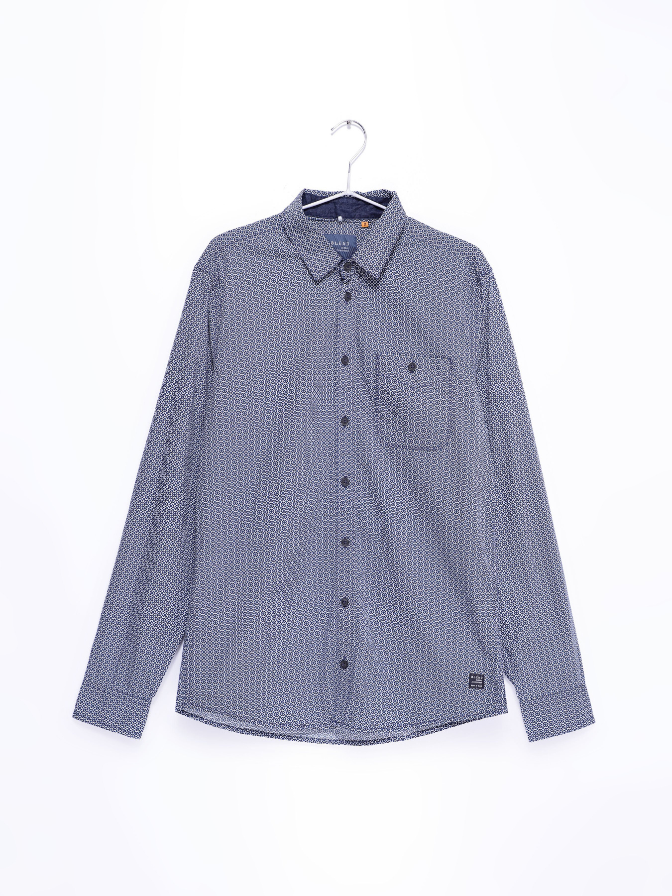 Сорочка повсякденна Blend модель 20702985_т.синій комб. Фото