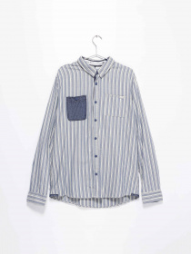 Рубашка Blend модель 2110131_сірий з білим Фото