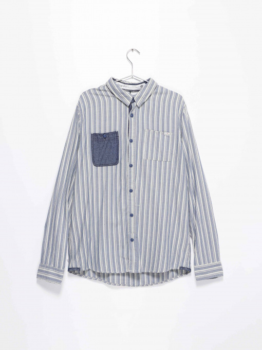 Рубашка Blend модель 2110131_сірий з білим Фото