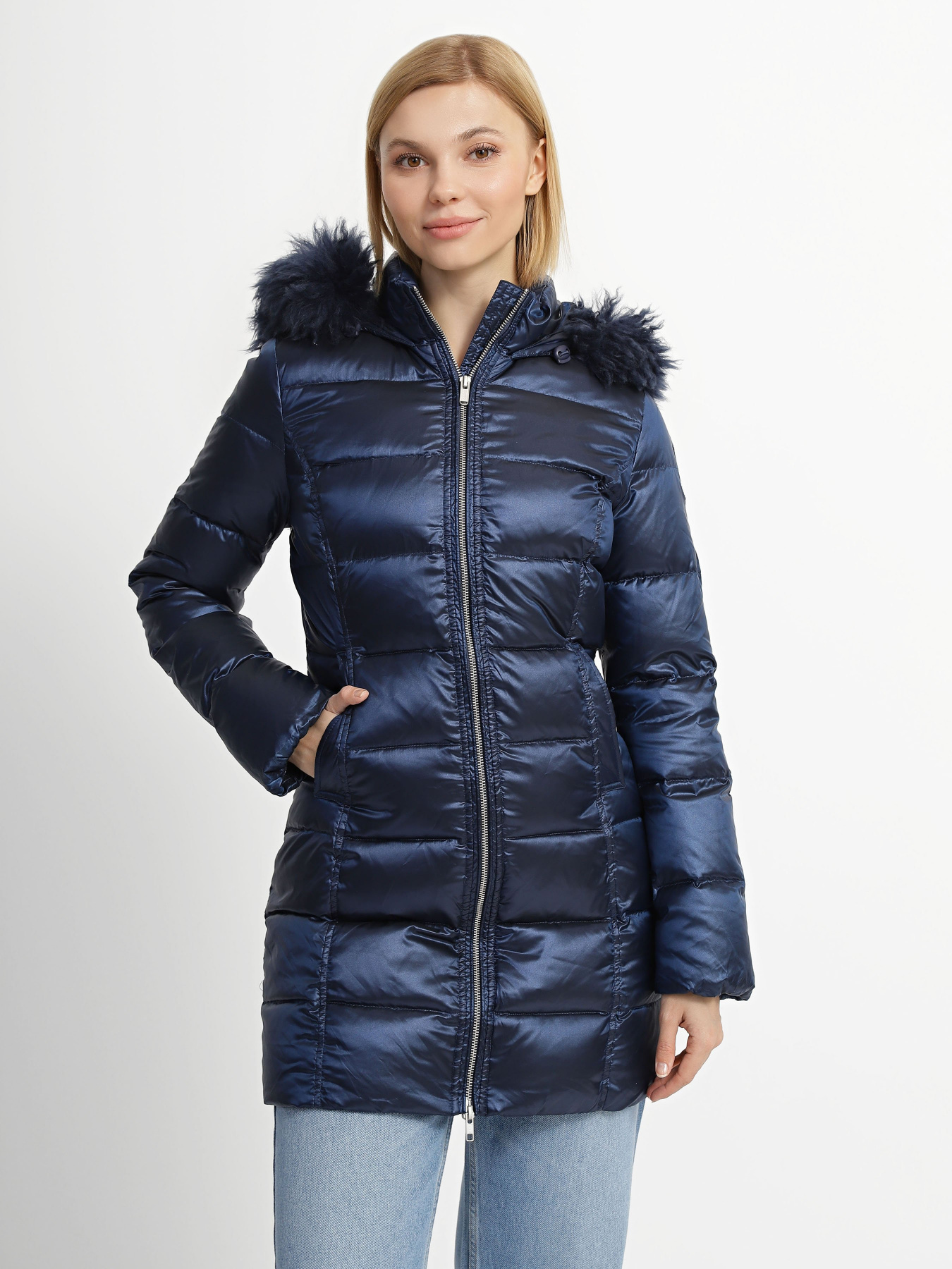 Пуховик Bomboogie модель CW106L_т.синій Фото