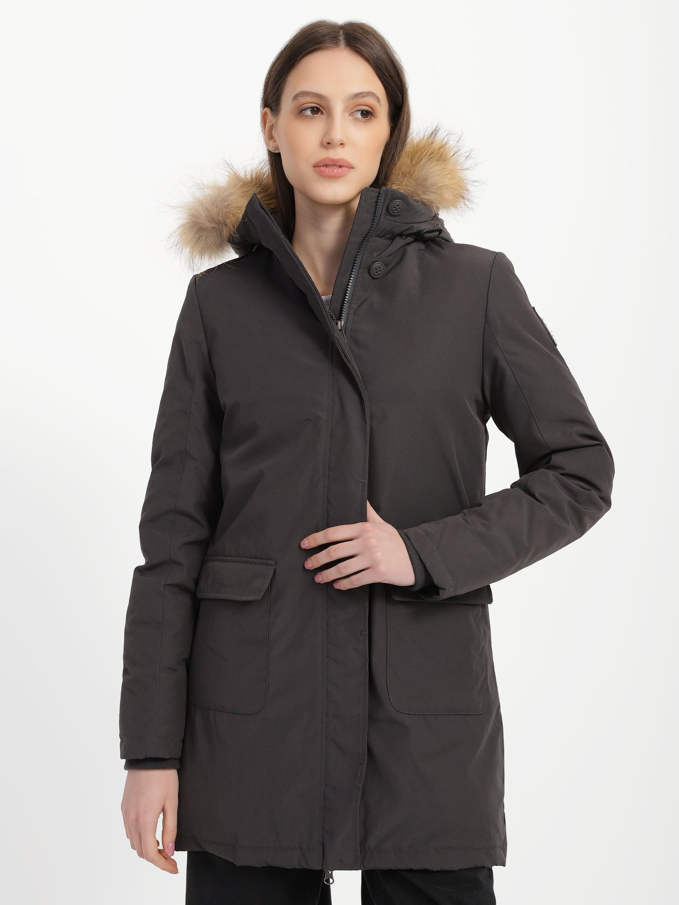 Пуховик Bomboogie модель CW804B_т.сірий Фото