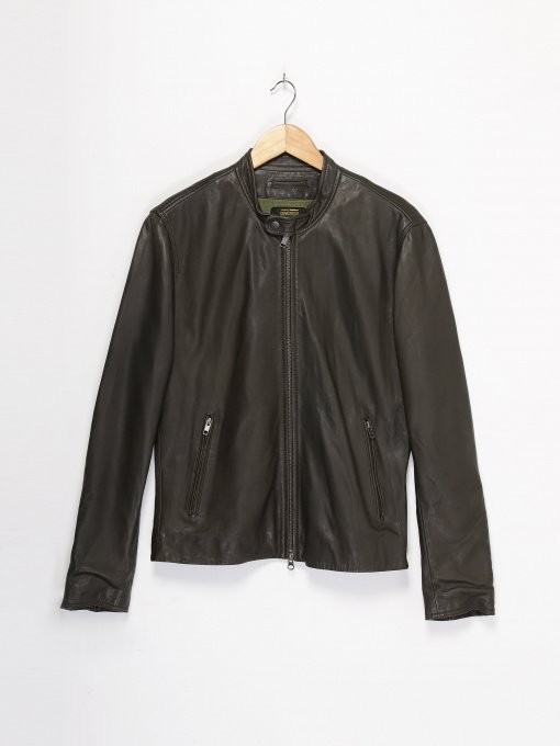 Шкіряна куртка Bomboogie Модель JMROKE_т.хакі Фото