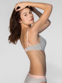 Бюстгальтер Brabrabra 015S модель SLZ23301015-сірий Фото