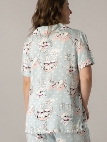 Сорочка повсякденна Brabrabra модель HOM2104004_blue_print Сорочка повсякденна Brabrabra модель HOM2104004_blue_print Фото