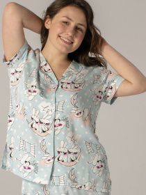 Сорочка повсякденна Brabrabra модель HOM2104004_blue_print Сорочка повсякденна Brabrabra модель HOM2104004_blue_print Фото