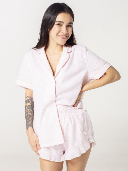 Сорочка повсякденна Brabrabra модель HOM2105004_pink Фото