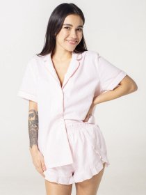 Рубашка повседневная Brabrabra модель HOM2105004_pink Фото