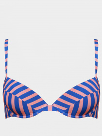 Верх купальника Brabrabra модель 002V, принт синий Фото