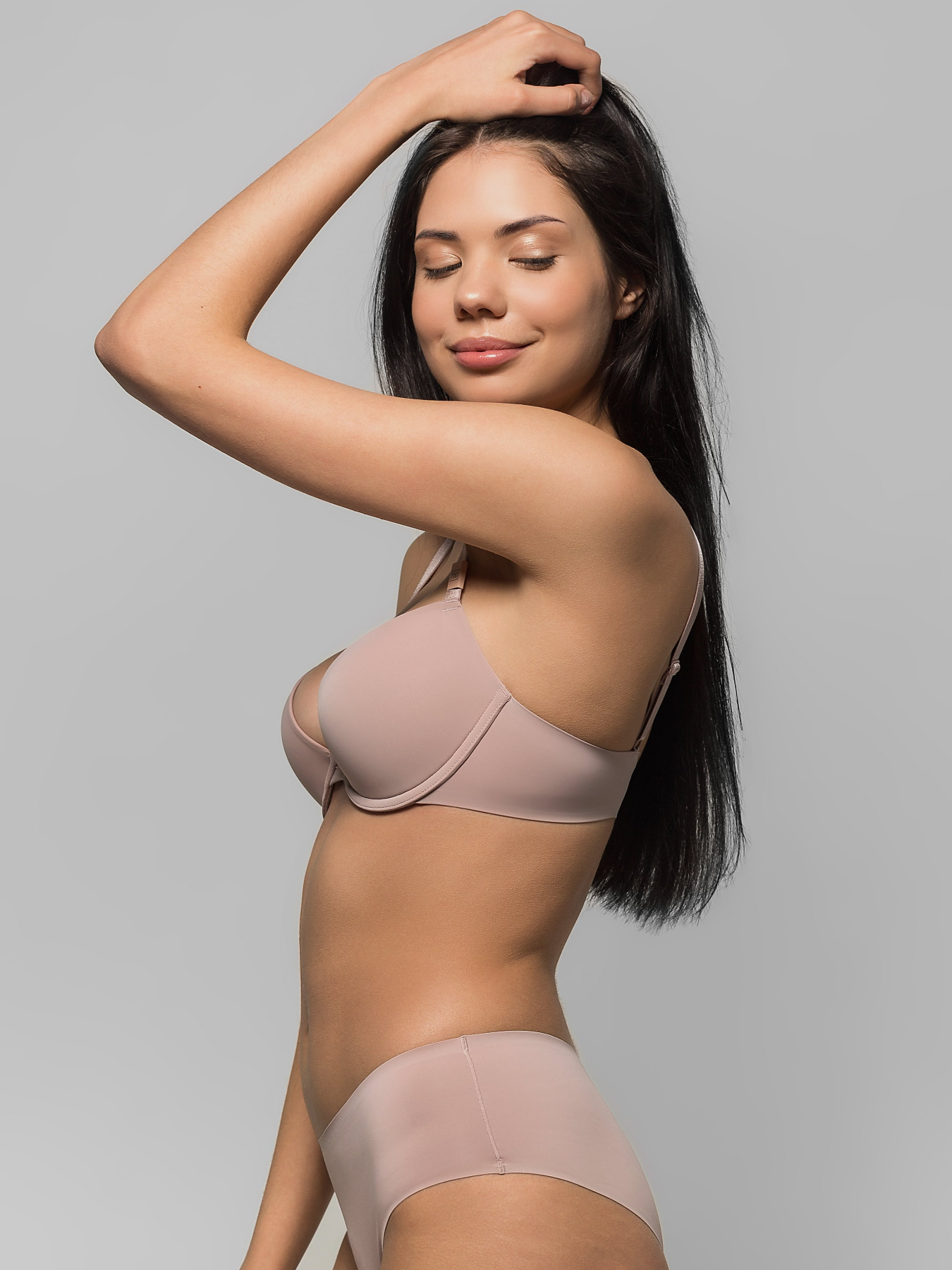 Бюстгальтер Brabrabra модель 002С, бледно-розовый Фото