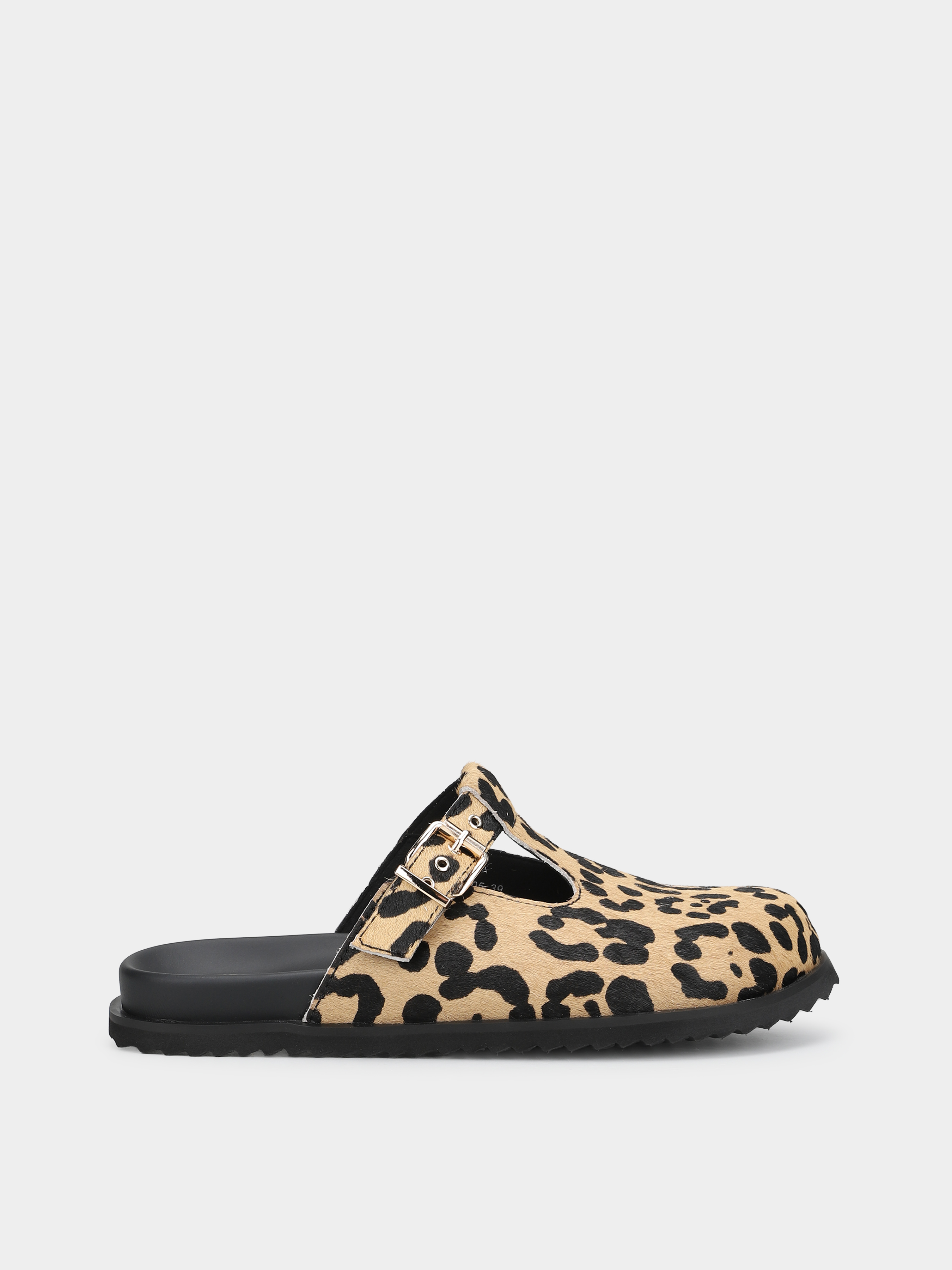 Жіноче Сабо Braska  (BS4523) колір чорний/бежевий, матеріал хутро натуральне