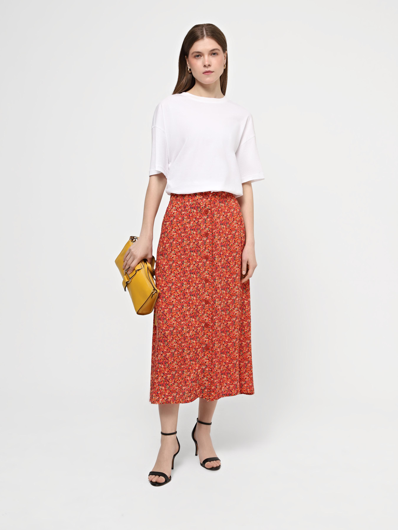 Спідниця міді Braska модель UB-3267-14 Спідниця міді Braska модель UB-3267-14 Фото