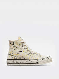 Бежевий - Кеди високі CONVERSE Chuck 70 Archive Paint Splatter